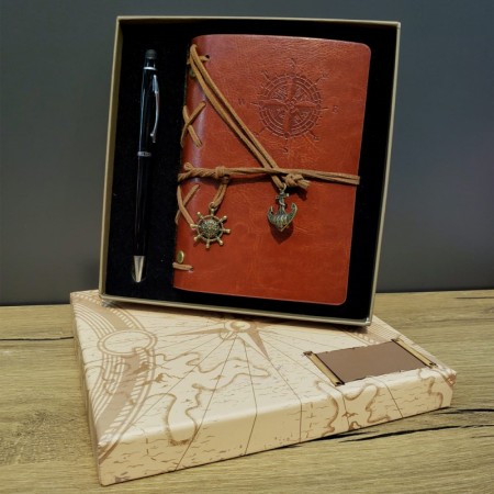 Deri Defter Kalem Seti