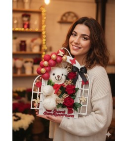 Ahşap Ayıcıklı Sevgi Kutusu